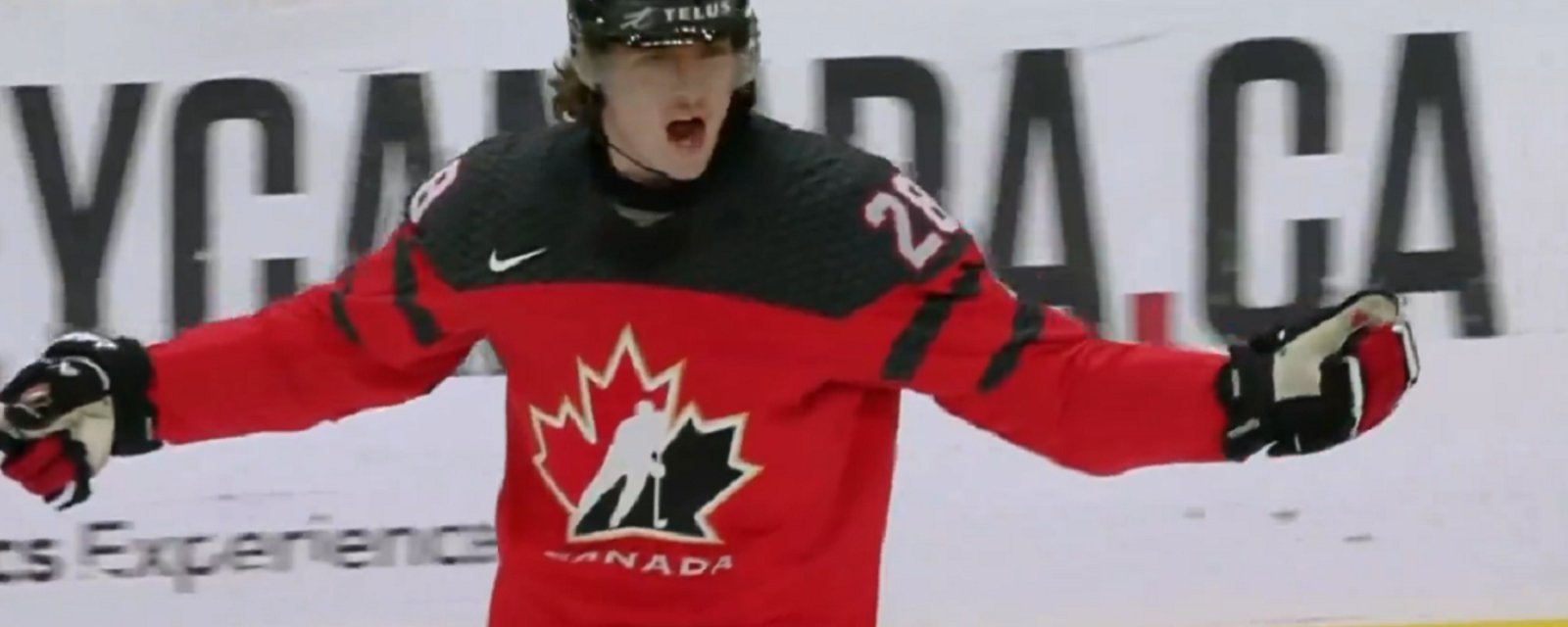 Canada's Connor Geekie ejected 11 seconds into the game.