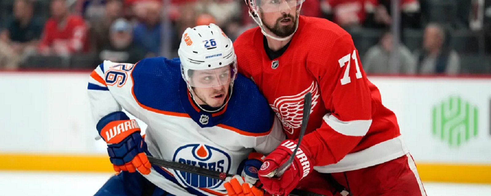 Red Wings and Oilers both make changes ahead of game on Sunday.