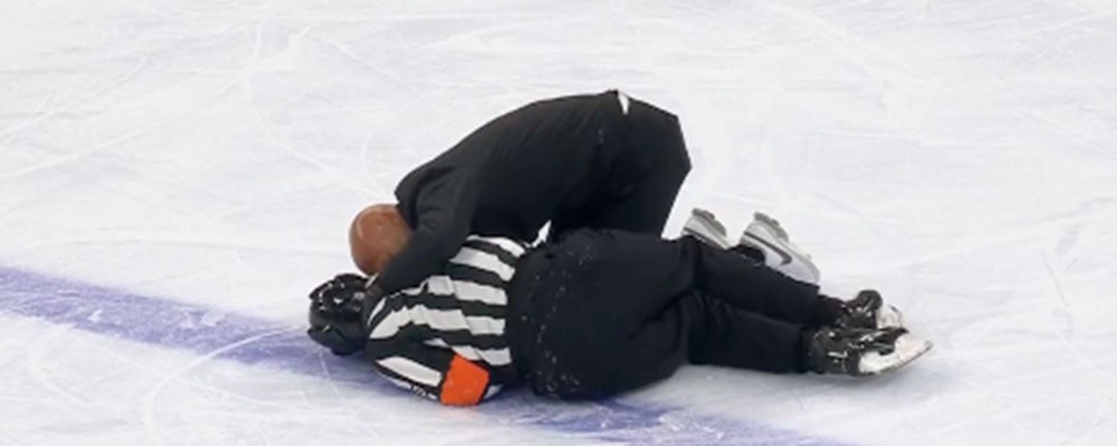 Scary scene in Philadelphia as referee is stretchered off the ice and taken to hospital