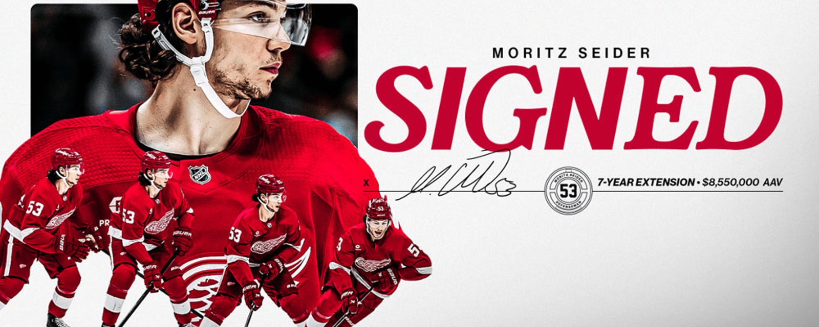 Moritz Seider signs a 7 year deal with the Detroit Red Wings