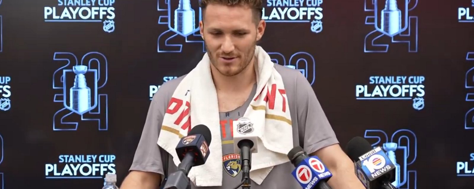 Matthew Tkachuk reacts to brutal loss in Game 4.