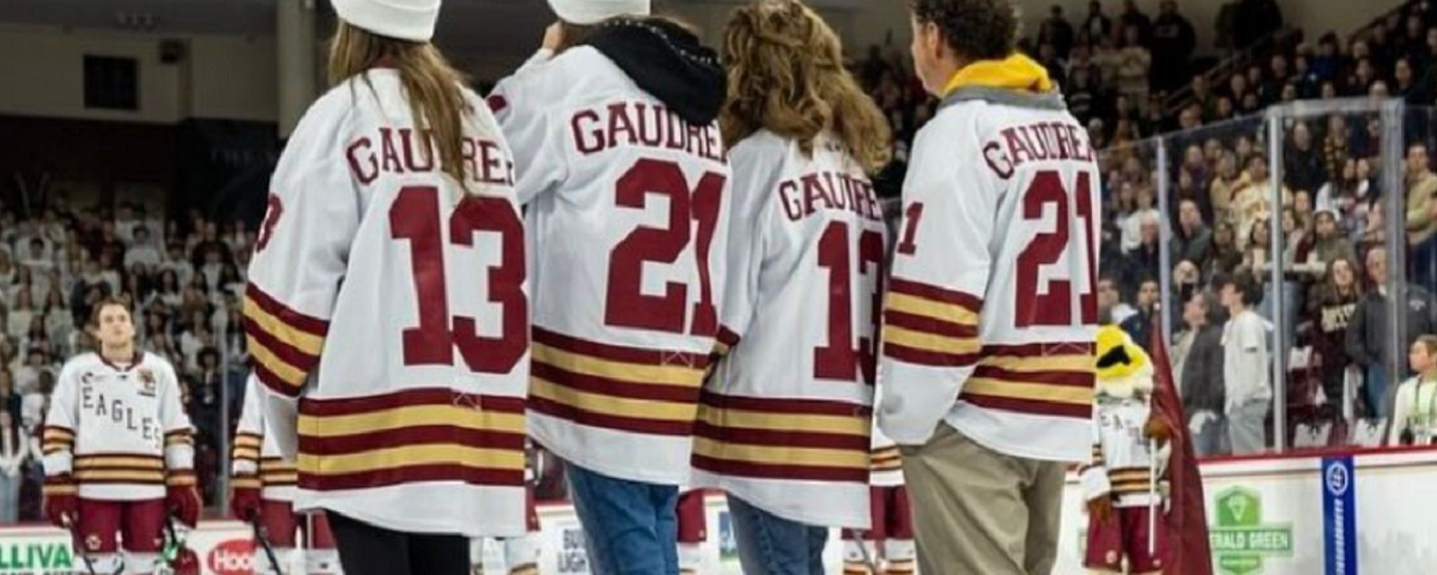 Gaudreau family responds to tribute from Boston College.