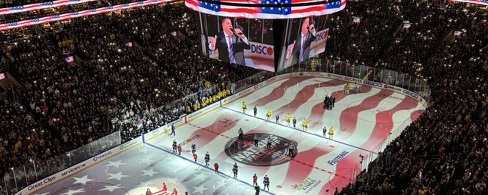 Fans in Boston absolutely explode for the singing of 'The Star Spangled Banner'