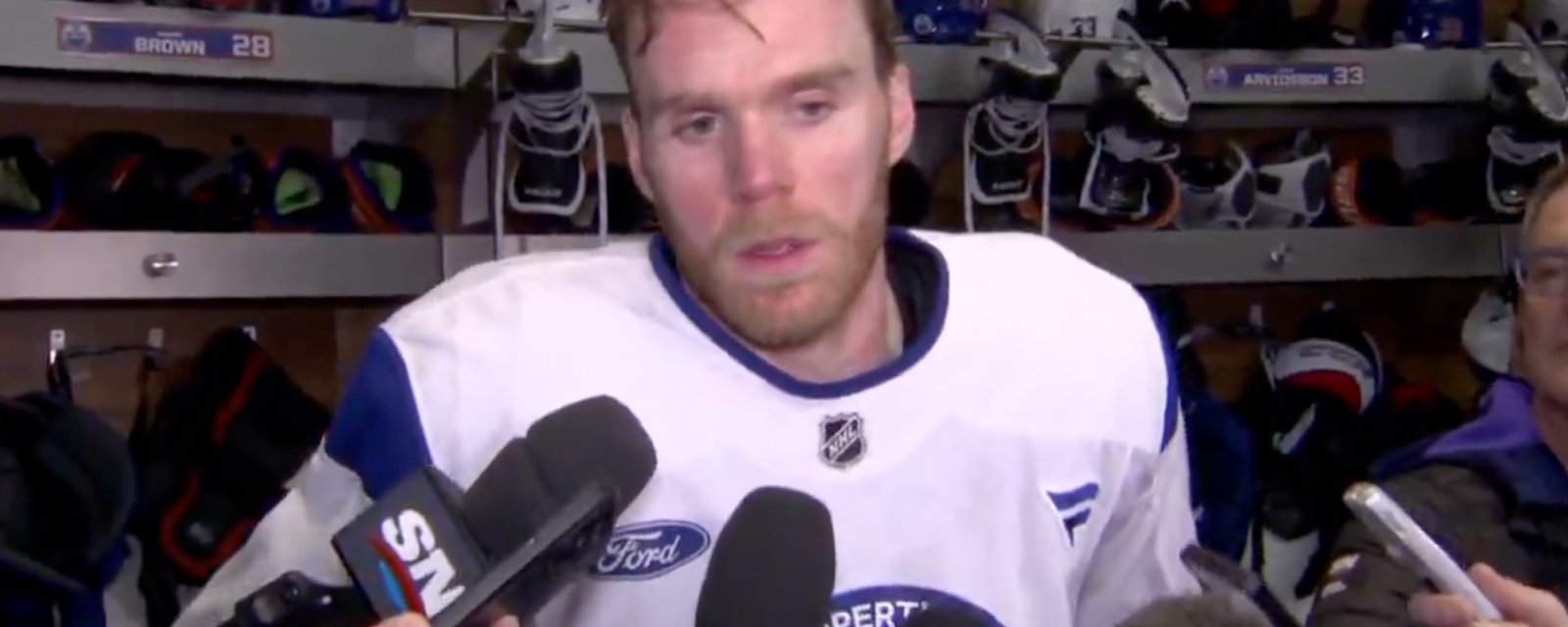 Connor McDavid faces reporters and breaks silence on his 3-game suspension