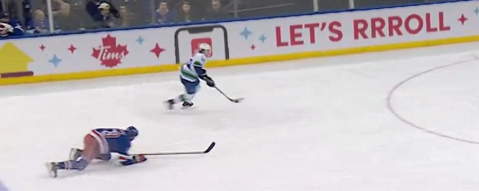 Quinn Hughes completely breaks Matt Rempe's ankles.