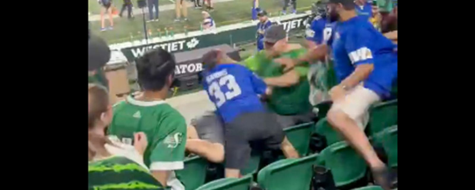 Fan brawl breaks out at CFL football game