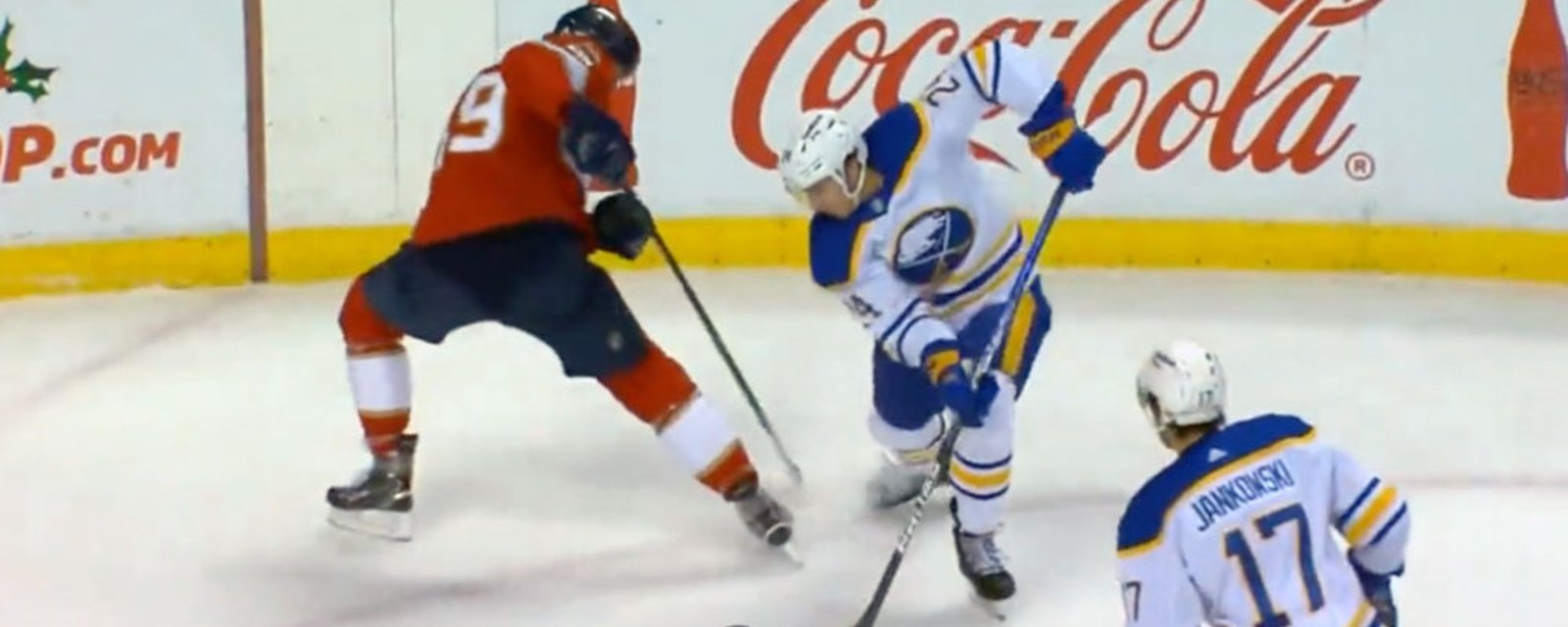 Dylan Cozens puts Joe Thornton in a blender, dekes him right out of his beard