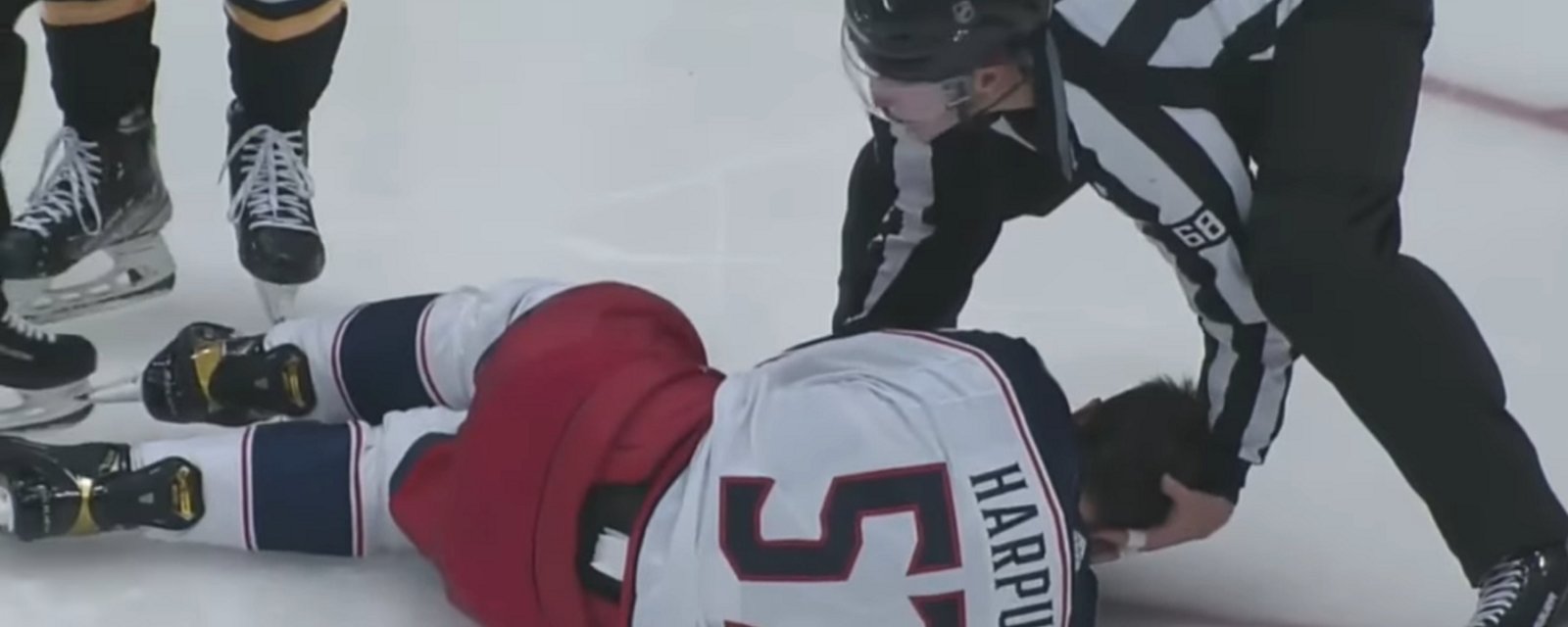 Preseason clash during Pens vs. Blue Jackets ends with a knockout!