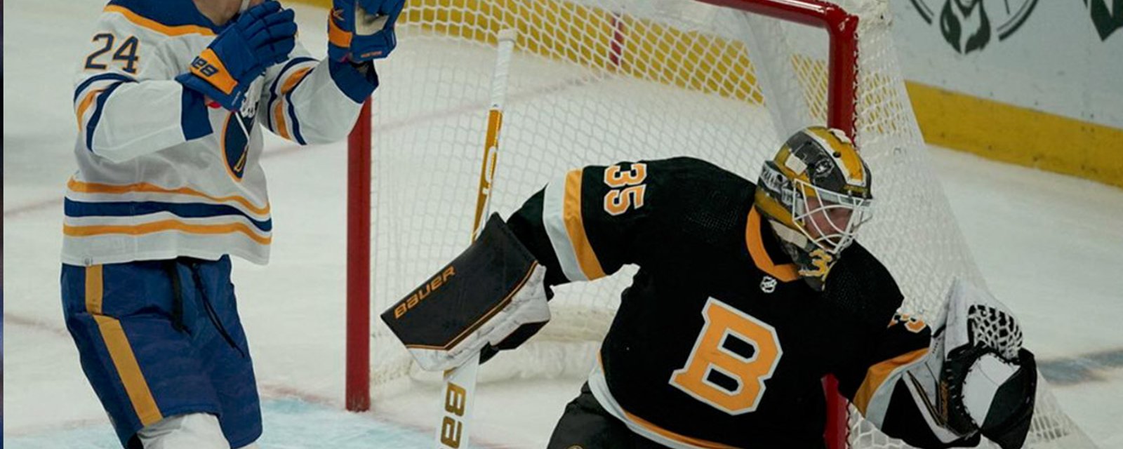 Brad Marchand dunks on the Sabres after Linus Ullmark's triumphant return
