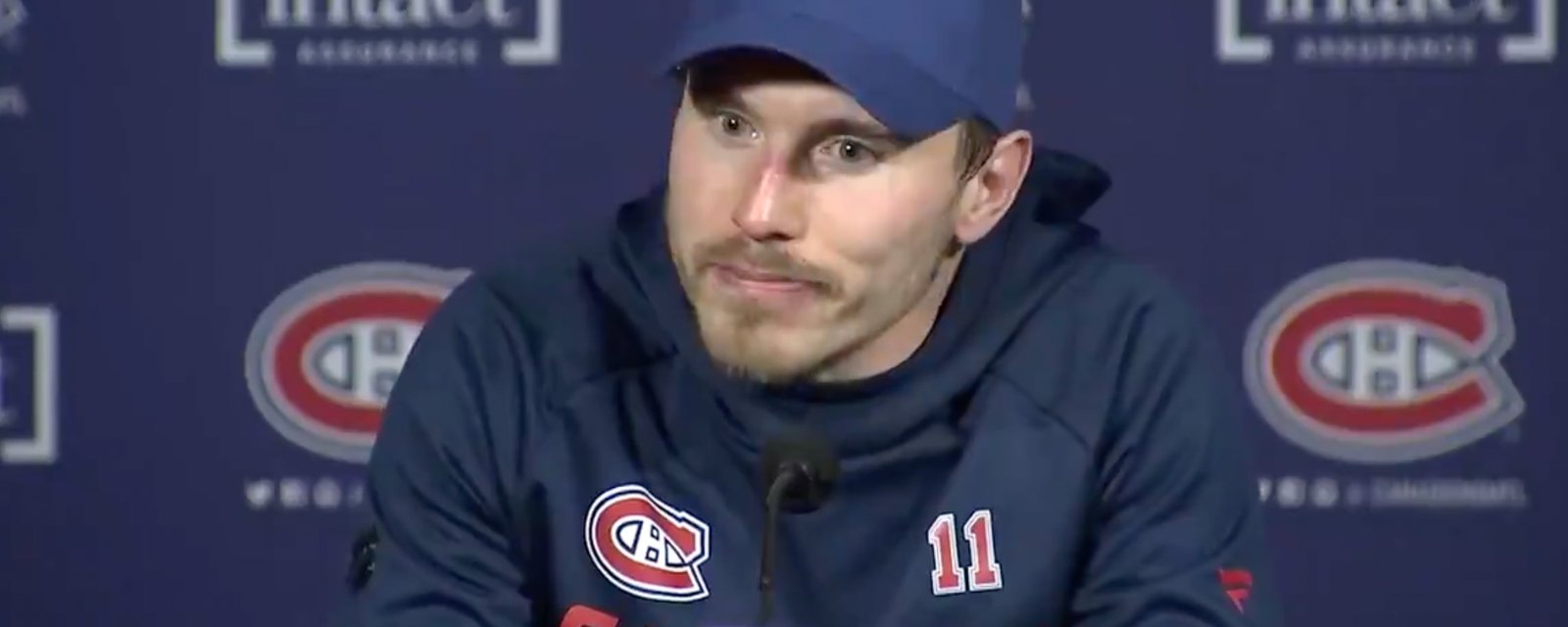 Brendan Gallagher calls out Tim Stützle for faking injury