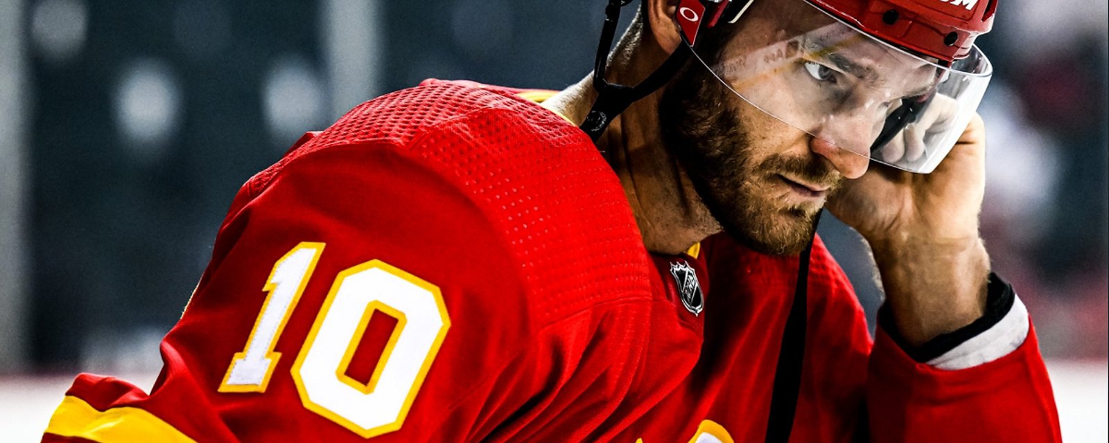 Huberdeau scores his first as a Flame... sort of.