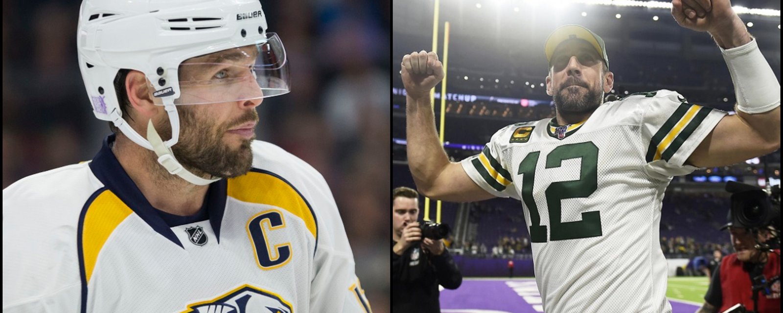 Former NHL captain Mike Fisher defends NFL quarterback Aaron Rodgers.