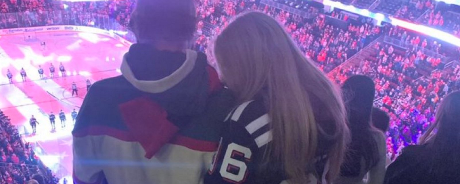 Couple's freaky behavior caught on video during NHL game.
