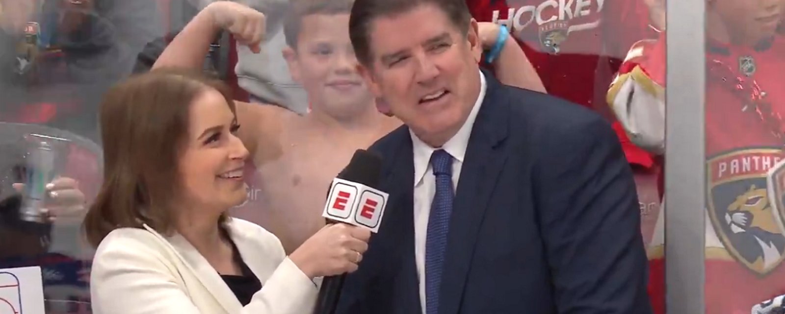 Peter Laviolette chirps little kid on camera in Game 6.