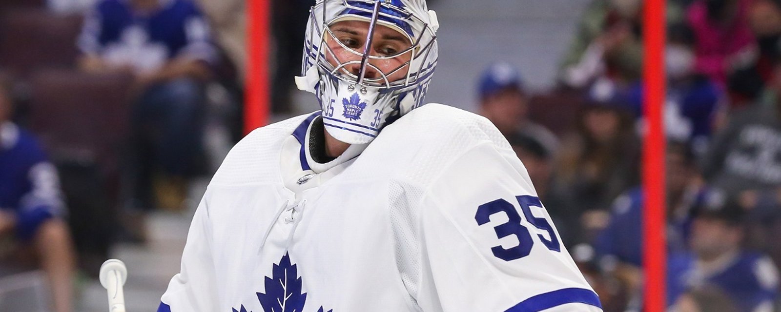 Maple Leafs hint at change in net before facing the Bruins.