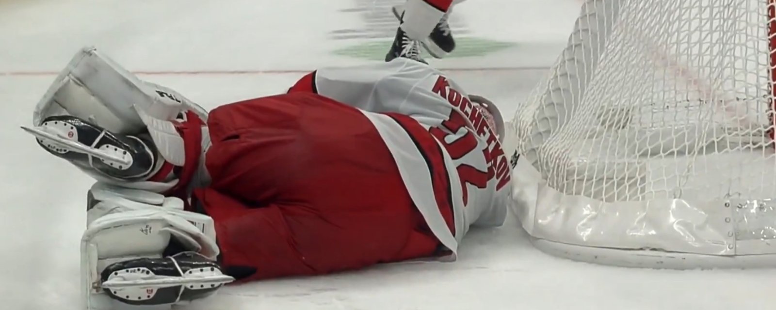 Fan angle shows Pyotr Kochetkov was knocked out cold by his own teammate.