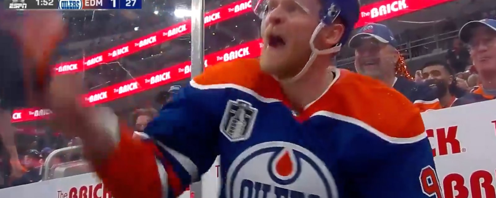 Corey Perry gets put back in his place, sparking foul language