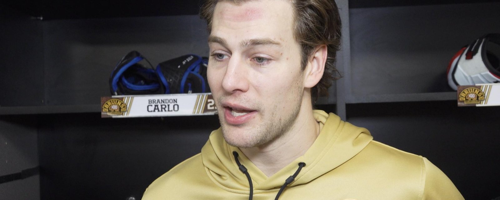 Bruins’ Brandon Carlo stuns with crazy tale of son’s birth hours before Game 1