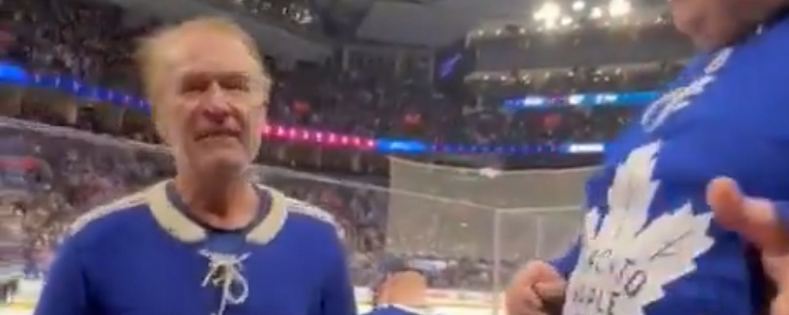 Total lack of class from Leafs fan caught on camera.