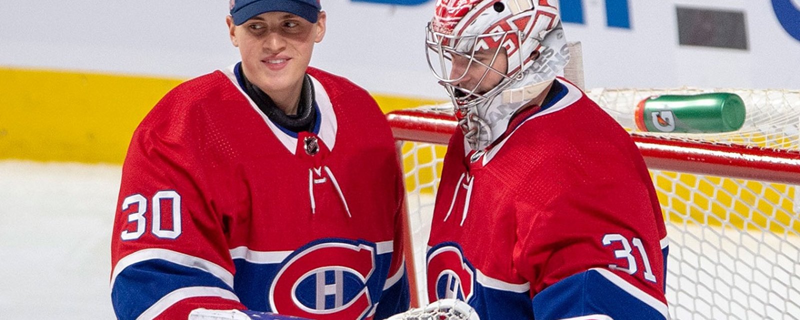 Canadiens forced to make a change in goal.