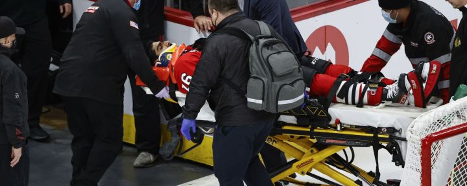 Jujhar Khaira, who left Hawks' game motionless on a stretcher, is back