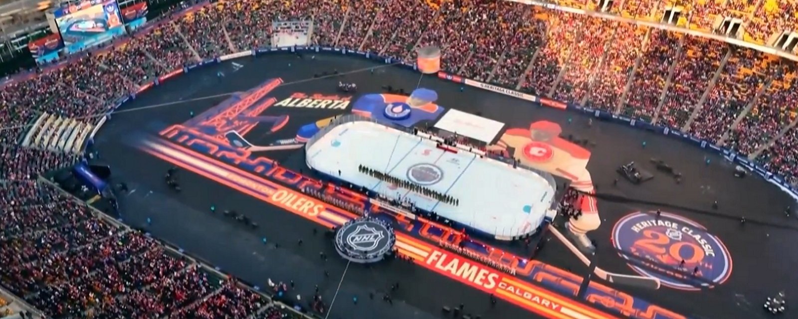 NHL pays tribute to Adam Johnson before Heritage Classic.