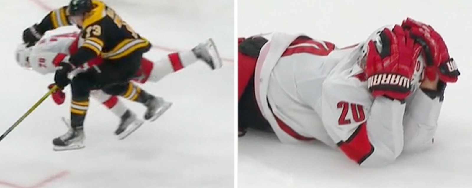 McAvoy absolutely crushes Aho, sends him flying
