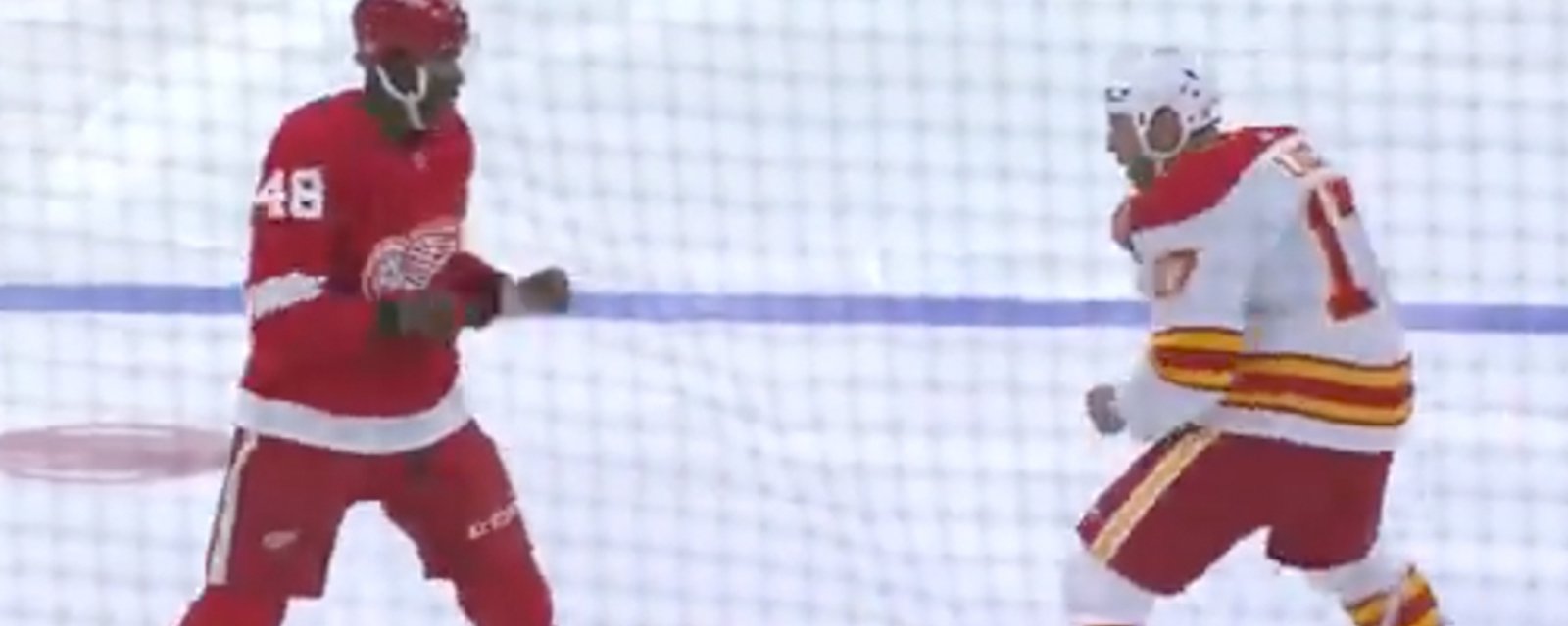 Red Wings F Givani Smith drops the gloves! (VIDEO)