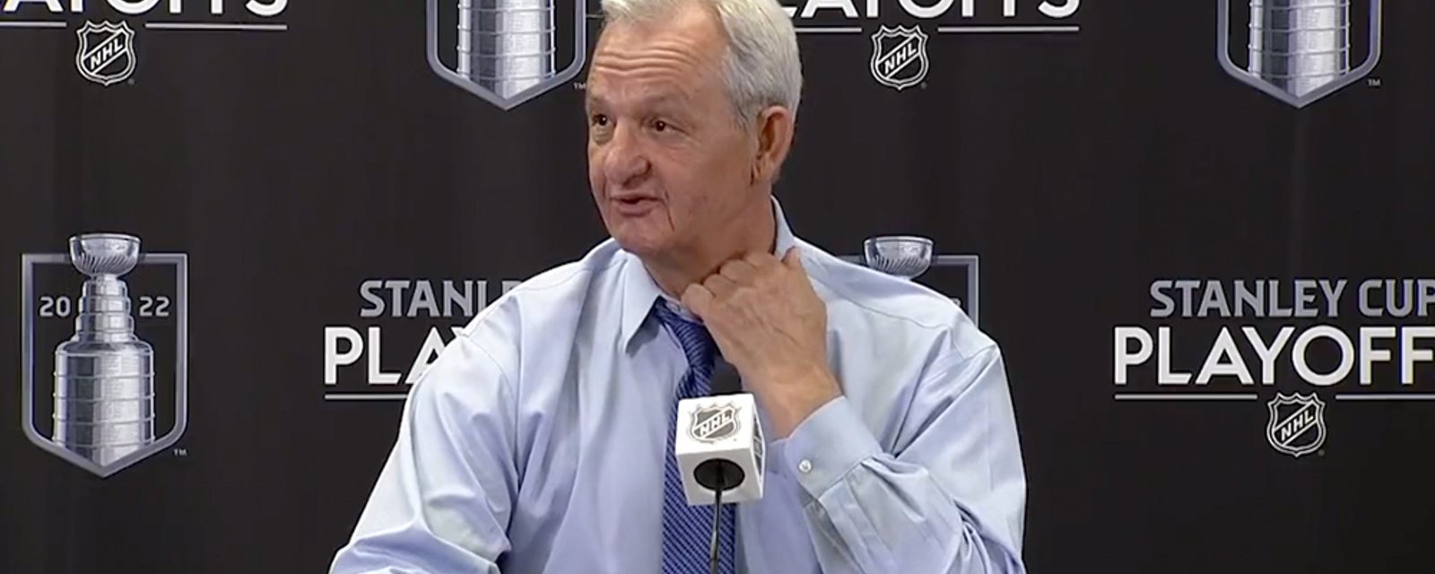 Darryl Sutter's full post-game press conference following wild Game 1 in Battle of Alberta