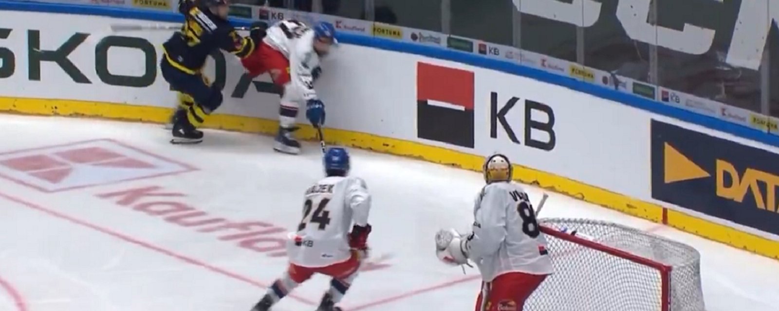  William Eklund panics after being sliced by a skate at World Championship.