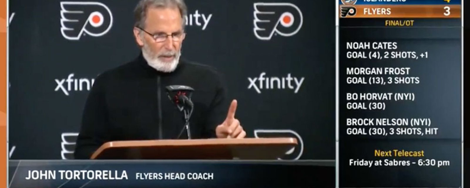 Tortorella comes out swinging in his post-game press conference