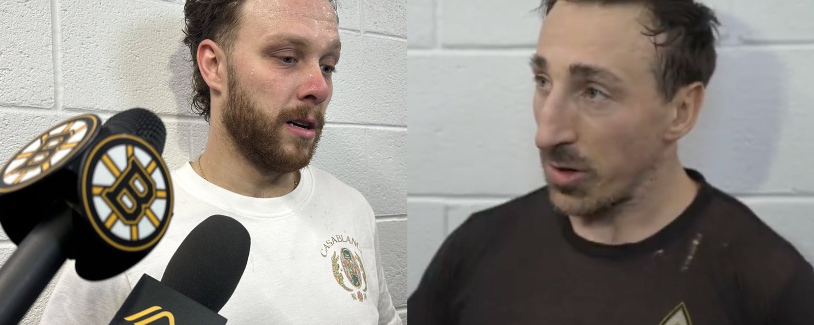 Brad Marchand addresses rumours of ugly dispute with teammate David Pastrnak