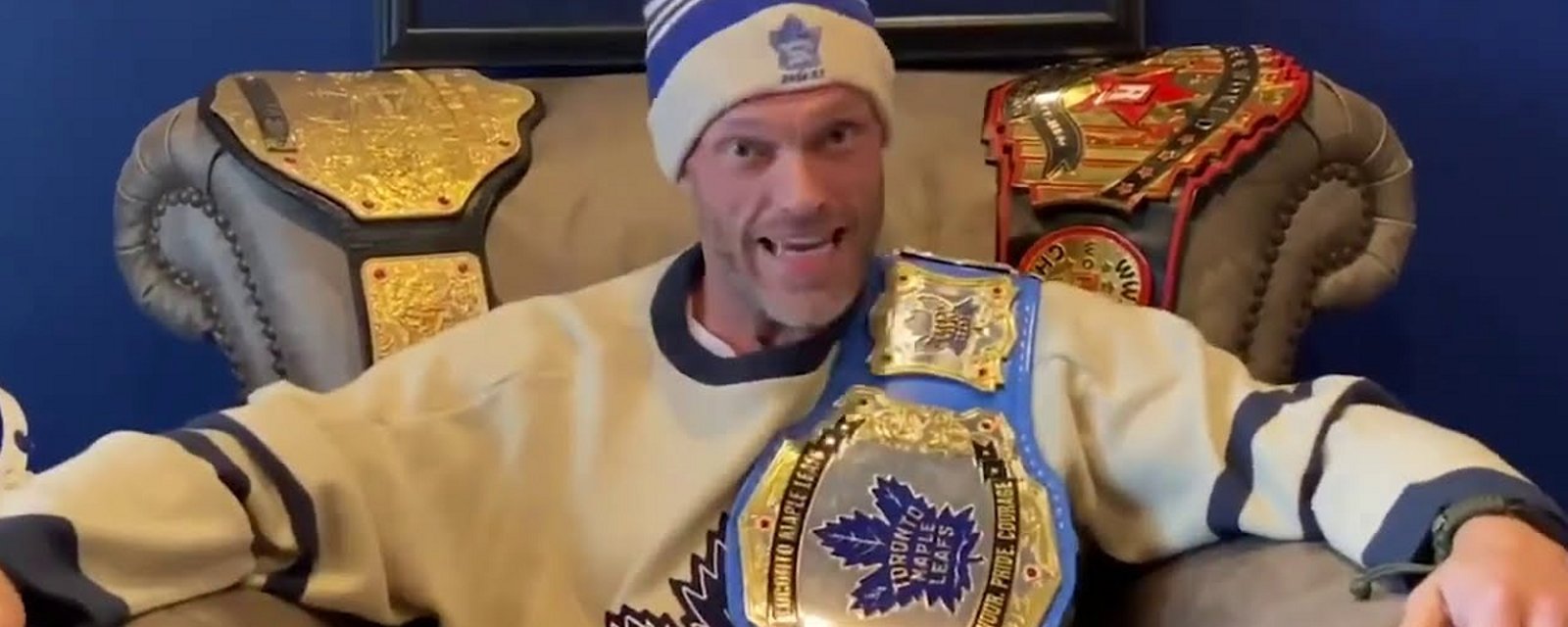 WWE superstar 'Edge' pays tribute to a former Maple Leaf.