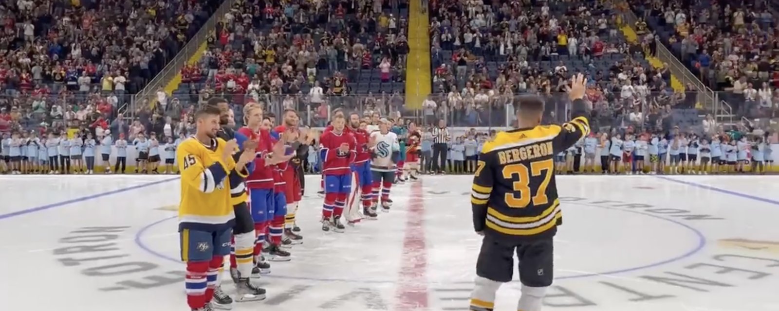 Tear-jerking tribute for Patrice Bergeron in his native Quebec