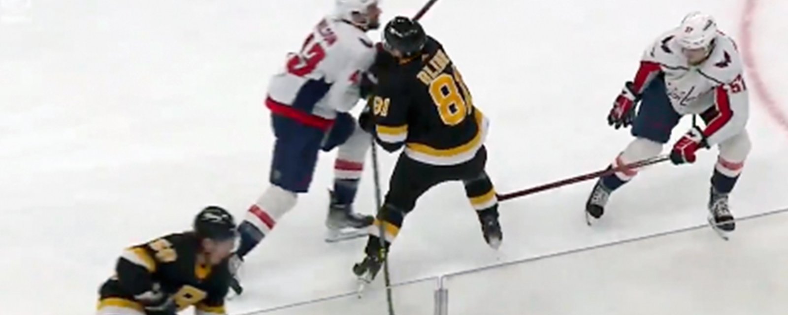 Anton Blidh gets absolutely crumpled by Tom Wilson, leaves the game