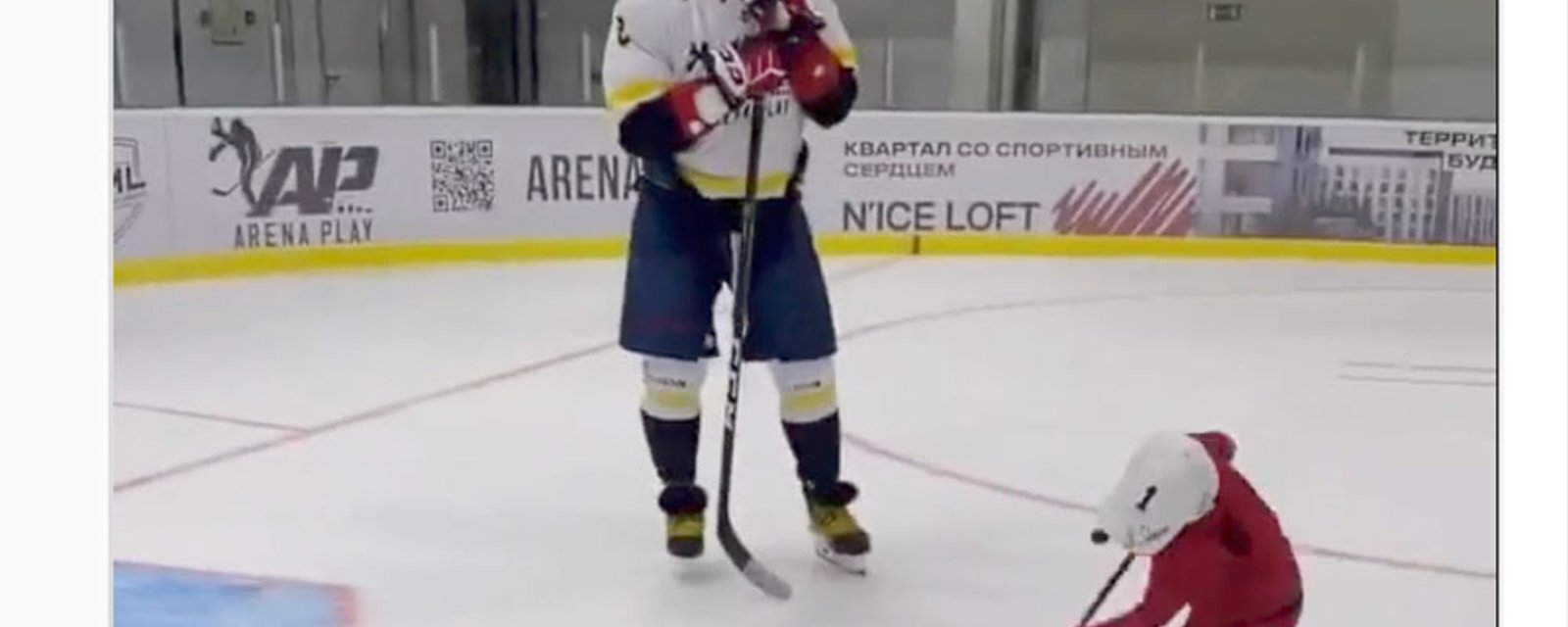 Alex Ovechkin seen training with his son Ovi Jr. 