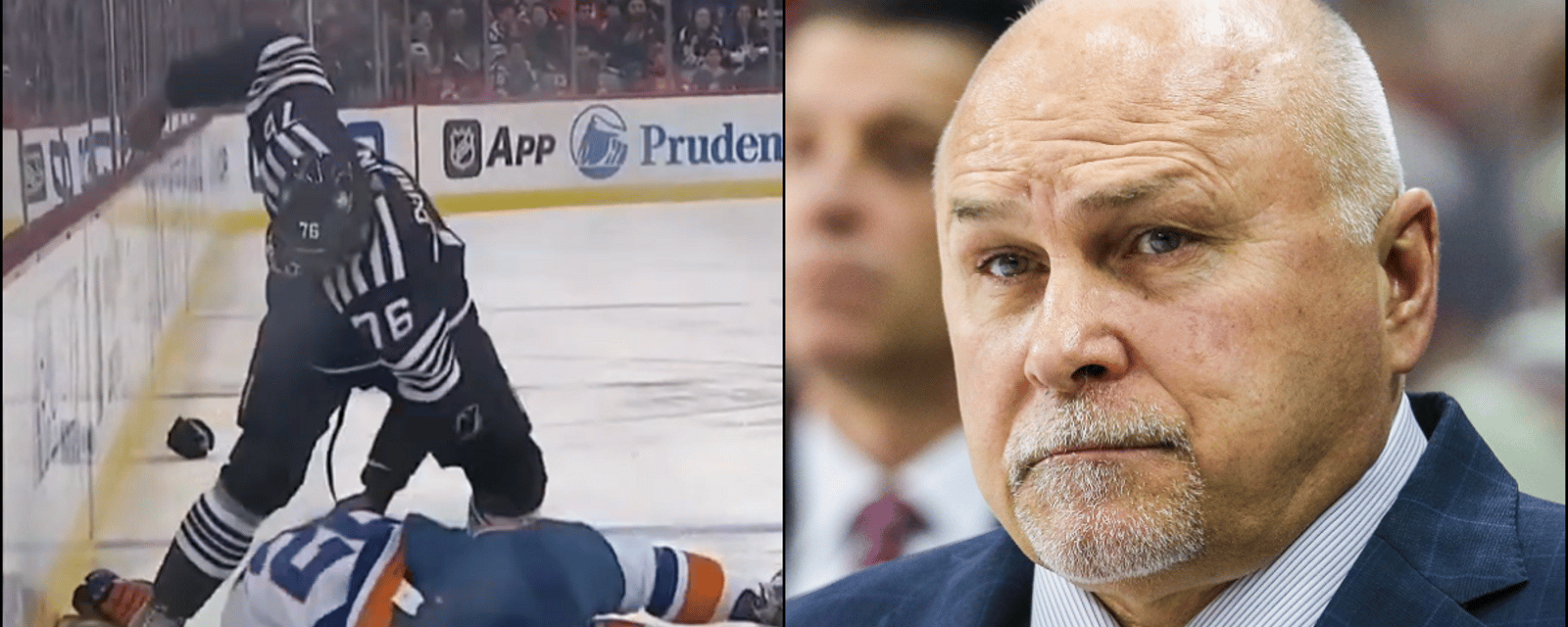 Barry Trotz taunts P.K. Subban following his ejection on Sunday.