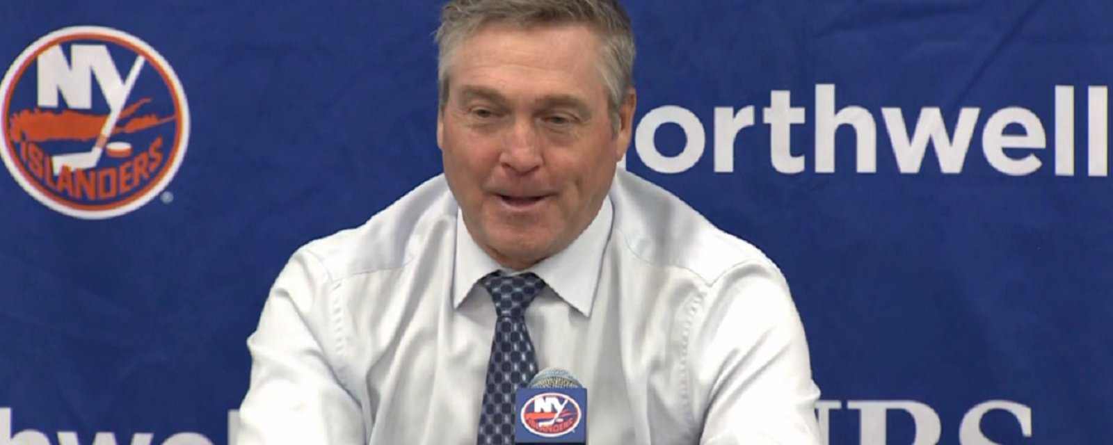 Patrick Roy makes change to Islanders coaching staff after first win.
