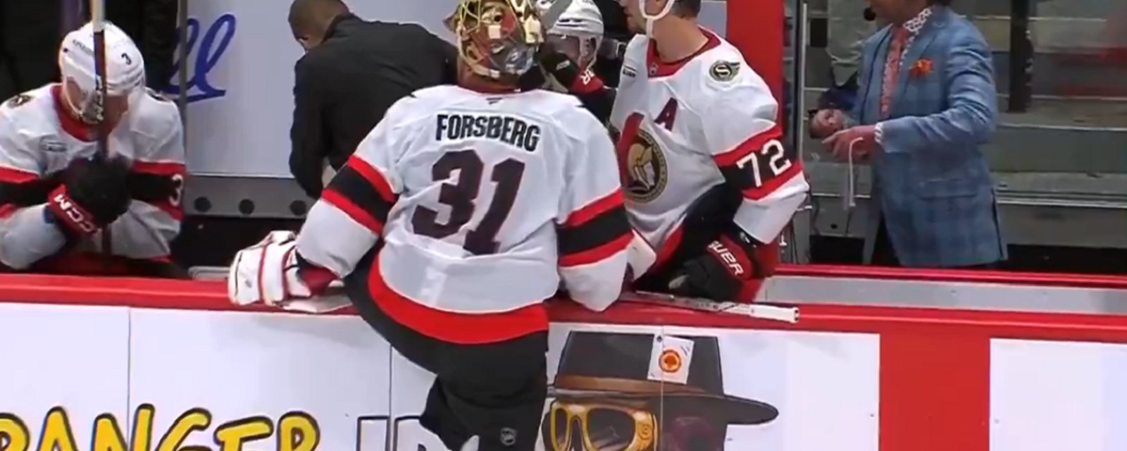 Senators swap goalies 4 times in a single game.