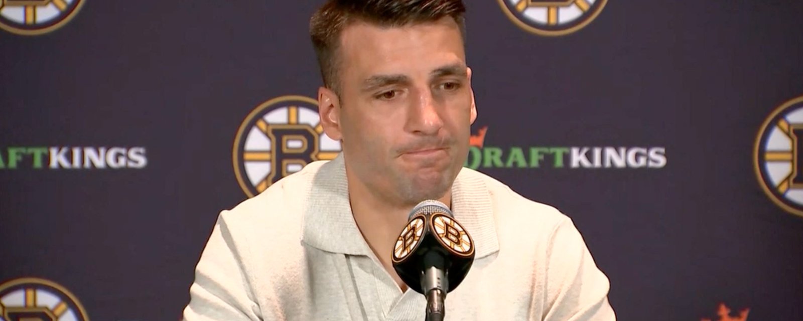 Patrice Bergeron gets emotional in retirement press conference