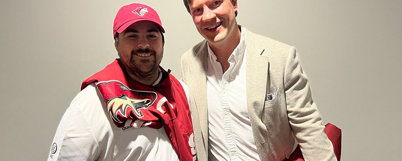 Shane Doan's #19 banner recovered from the dumpster and returned to him