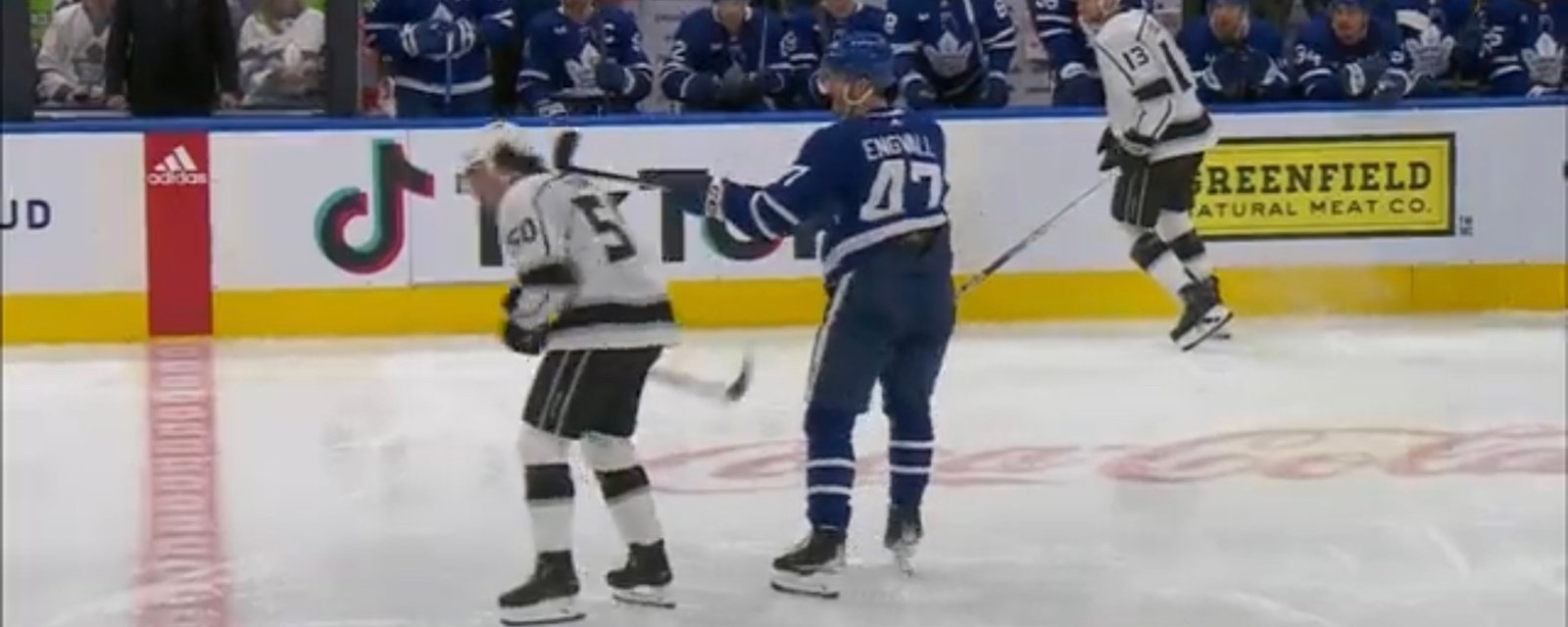 NHL reacts to Leafs’ Pierre Engvall whacking Sean Durzi in the head!