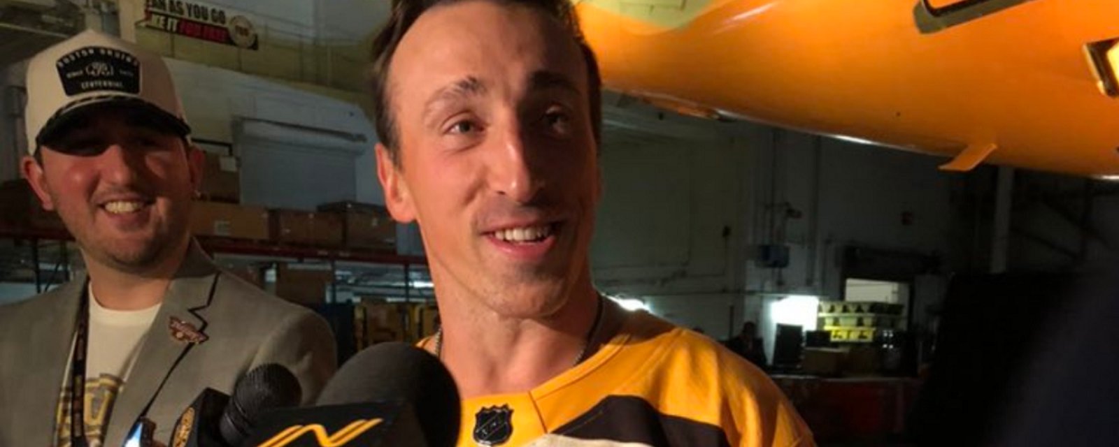 Brad Marchand talks early retirement on Saturday night.