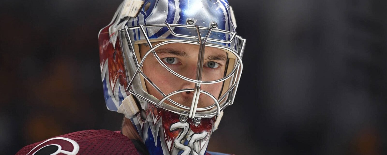 Darcy Kuemper unveils his new All-American goalie mask.