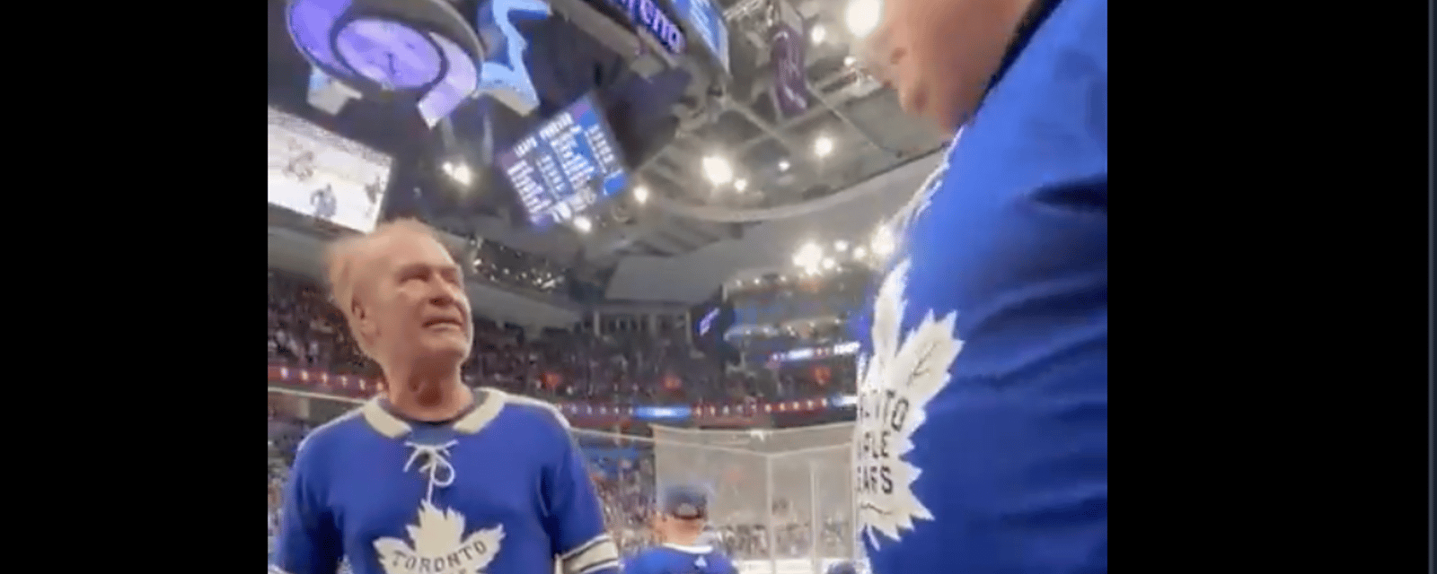 Leafs fan goes viral for outraged reaction after fellow fan throws his hat 