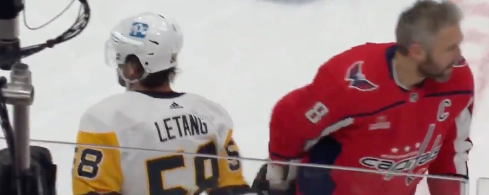 Classy move by Ovechkin towards Letang right before rival matchup 