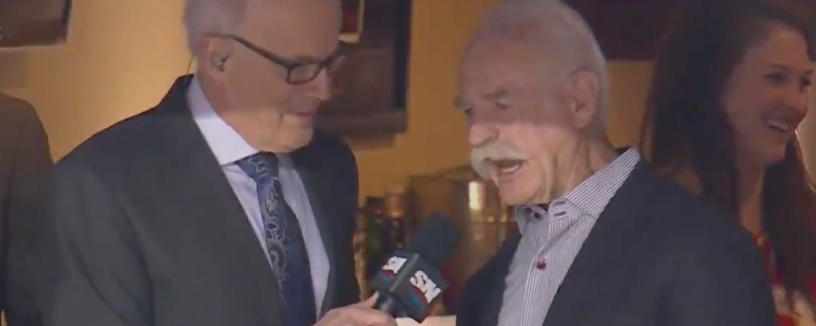Lanny McDonald takes a shot at Mike Smith