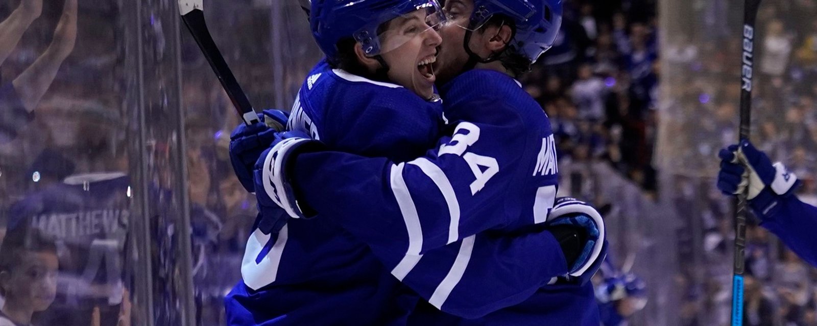 Auston Matthews records 50 goals in 50 games.