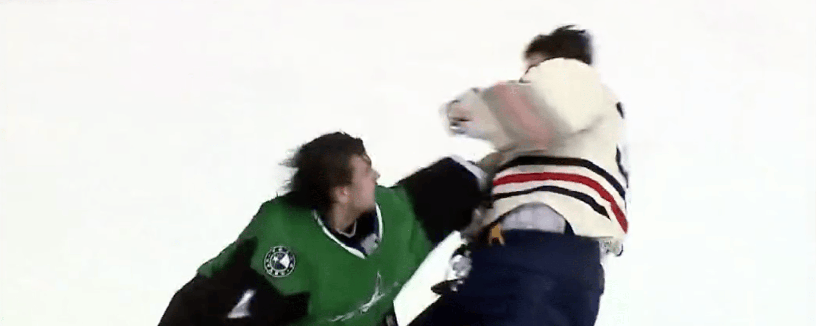 Absolutely epic goalie fight goes down