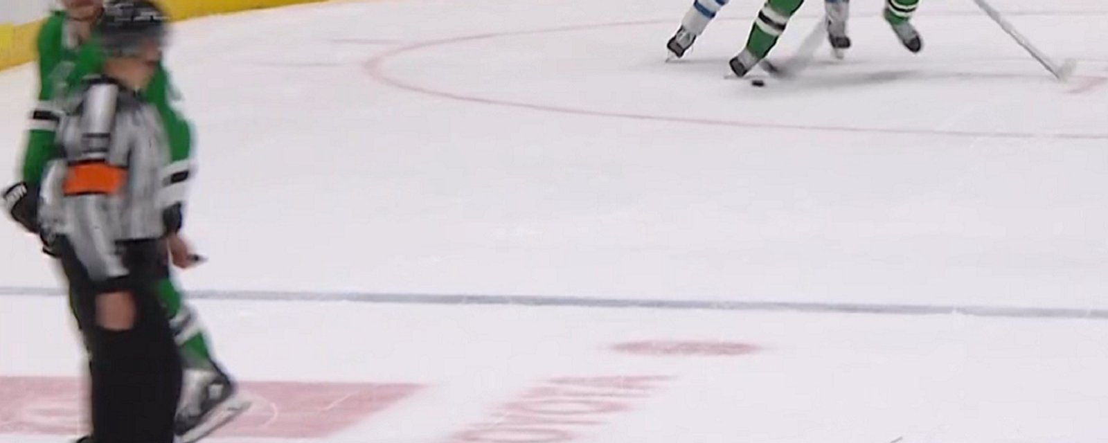 Mason Marchment hits referee after blown call in Game 3.